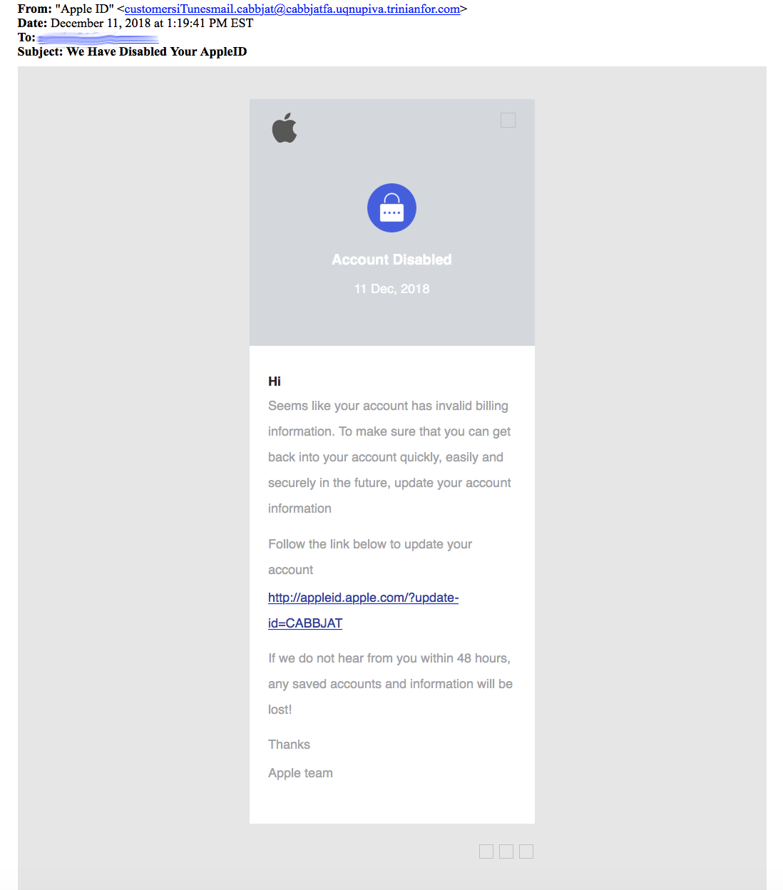 Report Fake Apple Id Email